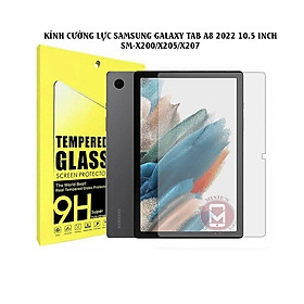 Miếng dán kính cường lực màn hình cho Samsung Galaxy Tab A8 10.5 inch 2022 (SM-X200 / X205 / X207) hiệu HOTCASE Mercury H+ Pro (Chống va đập, vát cạnh 2.5D, chống vân tay, mỏng 0.3mm, độ cứng 9H) - Hàng nhập khẩu