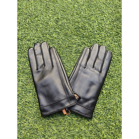 Bao tay da nam BHY8717 Găng tay nam da cừu. Tích hợp cảm ứng, Lót lông ấm - M