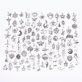 100x Bulk Animal Charms Pendants Alloy for Jewelry Making Findings Gift