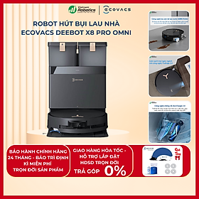 Mua Robot hút bụi Ecovacs Deebot X8 Pro Omni – Bản Quốc Tế 2025 - Lực hút 18000Pa - Pin 6400mAh - Hàng chính hãng