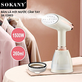 Mua Bàn Ủi Hơi Nước Cầm Tay Cao Cấp SOKANY SK-12003  Công Suất 1500W  Ủi Nhanh Mọi Loại Vải  Thời Gian Làm Nóng Nhanh -HÀNG CHÍNH HÃNG