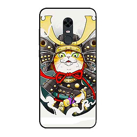 Ốp Lưng in cho Xiaomi Redmi 5 Plus Mẫu Mèo Samurai - Hàng Chính Hãng