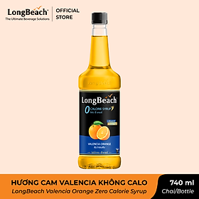 Siro Không Calo Hương Cam Valencia - LongBeach Valencia Orange Zero Calorie Concentrated Flavoured Syrup 740 ml