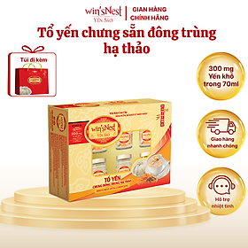 Yến Sào wins'Nest 300mg tổ yến chưng đông trùng hạ thảo (6 Lọ x 70 ml / Hộp)