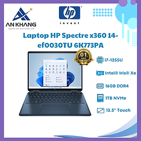 Mua Laptop HP Spectre 14-ef0030TU 6K773PA (Core i7 1255U/ 16GB/ 1TB SSD/ Intel Iris Xe Graphics/ 13.5inch 3K2K Touch/ Windows 11 Home/ Xanh đen/ Vỏ nhôm) - Hàng Chính Hãng