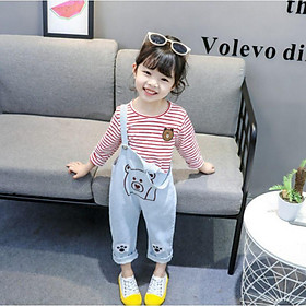 Bộ yếm bé gái kiểu dáng thời trang từ 11kg đến 22kg