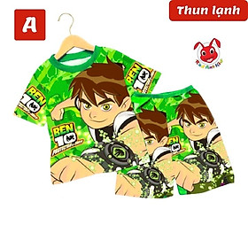 Set đồ đồ bộ bé trai hình Ben từ 10-55kg - Vải thun lạnh -Kiến Lửa