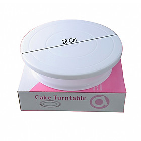 Mua Bàn xoay nhựa trang trí bánh 28cm