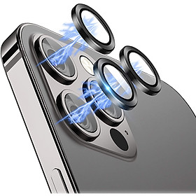 Bộ miếng dán kính cường lực bảo vệ Camera iPhone 12 Pro / iPhone 11 Pro / 11 Pro Max  hiệu Wiwu Guard Lens Ring mang  lại khả năng chụp hình sắc nét full HD (độ cứng 9H, chống trầy, chống chụi & vân tay, bảo vệ toàn diện) - hàng nhập khẩu - Đen 