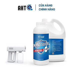 Dung dịch nano bạc diệt khuẩn nano xpure 35ppm 4 lít-khử khuẩn, khử mùi-không khô da tay, không chứa cồn-aht corp