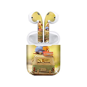 Mua Miếng dán skin chống bẩn cho tai nghe AirPods in hình Heo con dễ thương - HEO2k19 - 020 (bản không dây 1 và 2)