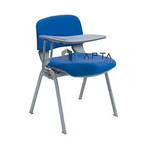 Ghế đào tạo liền bàn màu xanh dương có nệm bọc vải bố chân thép sơn tĩnh điện bàn và ốp lưng nhựa PP CT3617-F Nội thất Capta.vn