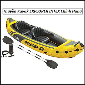 Thuyền kayak bơm hơi EXPLORER 2 người INTEXX . Thuyền đôi dã ngoại du lịch cao cấp