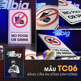 Mua Biển no food or drink (cấm ăn uống) TC06 cắt laser có sẵn keo dán tường