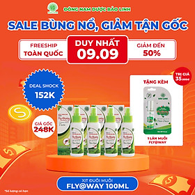 [Combo 2 Chai 100ml] Xịt Xua Đuổi Muỗi Và Côn Trùng Fly@Way Bảo Linh, 100% Thảo Dược Từ Thiên Nhiên, An Toàn Cho Bé và Cả Gia Đình