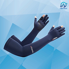 Găng Tay Bao Tay Ống Chống Nắng Cao Cấp Unisex Sport Chống Trượt Hở Ngón - Màu xanh navy