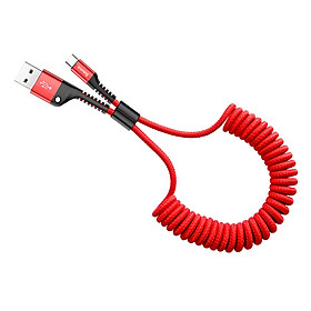 Mua Cáp sạc dây xoắn Baseus đầu Type C - Fish Eye Spring Data sạc nhanh 2A chiều dài linh động (Min 23 cm/Max 120 cm) - Hàng Chính Hãng