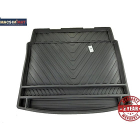 Thảm lót cốp xe ô tô VOLKSWAGEN TIGUAN L (2016-đến nay) nhãn hiệu Macsim 3W chất liệu TPE cao cấp màu đen