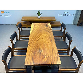 Mua Bàn Làm Việc Gỗ Me Tây  Bàn Ăn Gỗ Me Tây  Bàn Gỗ Me Tây Nguyên Tấm Dài 1 85m Rộng 74cm Dày 5cm