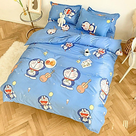 Bộ Chăn Ga Gối 4 Món Vải Cotton Mềm Mại Cao Cấp Họa Tiết Thú Hoạt Hình CHIPBED017