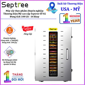 Mua Máy sấy thực phẩm chuyên nghiệp dung tích 100 lít  16 khay. Thương hiệu Mỹ cao cấp Septree ST-02 - HÀNG NHẬP KHẨU