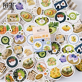 Bộ 46 Sticker Món Ăn Hàn Quốc Ngon Miệng E65