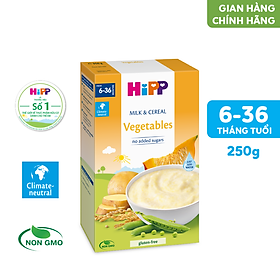 Bột ăn dặm dinh dưỡng Sữa, Ngũ cốc & rau củ tổng hợp HiPP Organic 250g