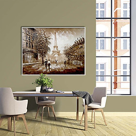 Tranh canvas phong cách sơn dầu - Phong cảnh Paris - PC024