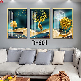 Bộ 3 Tranh Canvas Động Vật Phong Thủy - Tranh Những Chú Hươu Nghệ Thuật Đẹp