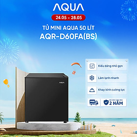 Tủ lạnh Aqua 50 lít AQR-D60FA(BS) - Freeship toàn quốc - Hàng chính hãng