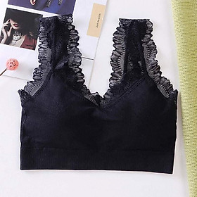 Áo lót nữ Croptop - Áo Bra nữ thể thao viền ren siêu mát- BRA918