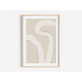 Tranh in cao cấp | Tranh nghệ thuật trừu tượng - Neutral Abstract Art Print, Shape Abstract Art 03