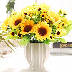 Mua Chùm hoa hướng dương - hoa giả cao cấp cành dài 33cm