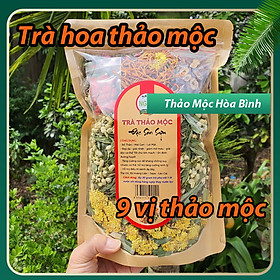 Túi 500Gr trà hoa thảo mộc 9 vị bổ thận mát gan giảm mỡ máu