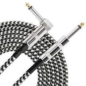 Dây Cáp Gắn Đàn Guitar Điện Đầu Cắm Đực Góc Phải Flanger (3 M - 6.35mm - 1/4 Inch)