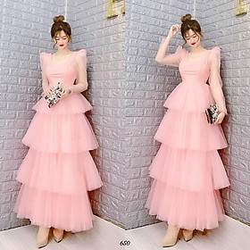 ĐẦM MAXI XẾP TẦNG TAY DÀI SANG TRỌNG - MS277V mm đi chơi dự tiệc đám cưới, du lịch MM