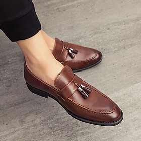 LCRTZKG Mens Casual Giày da thoáng khí Loafers Giày văn phòng kinh doanh Men Drive Moccasins Giày trượt thoải mái