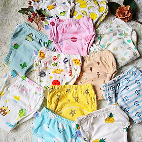 Combo 10 Quần bỏ bỉm vải cotton 6 lớp siêu thấm