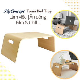 Bàn Ngồi bệt, Bàn trà đa năng Độc đáo, Chịu Lực 150 kg, Gỗ uốn cong PlyConcept ToMa Bed Tray - Laminate