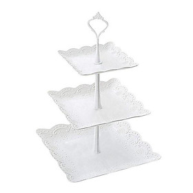 Mua Khay Mứt  Khay Đựng Bánh Kẹo Hoa Quả 3 Tầng Bằng Nhựa Cao Cấp Dài 38cm