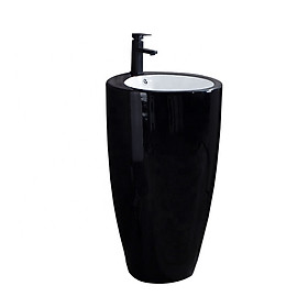 Mua CHẬU LAVABO LIỀN KHỐI MẦU ĐEN 133-2 BRODA