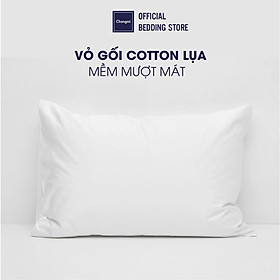 Vỏ gối Changmi Bedding Cotton Lụa màu trắng 50 x 70 cm. Tiêu chuẩn khách