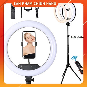  Đèn Live 36CM 3 kẹp KT full bộ kèm chân đèn livestream nhiều máy make up spa trang điểm