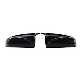 Left and Right Rear View Mirror Cap Cover Glossy Black Replacement for BMW X5 E70 X6 E71