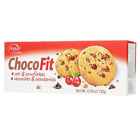 Bánh Quy ChocoFit Yến Mạch Và Bắp, Socola Và Nam Việt Quất 135G