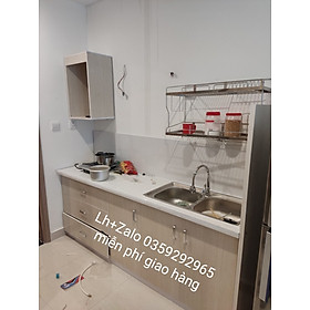 Mua Tủ bếp mini nhựa đài Loan ốp mặt gạch sẵn bồn đôi
