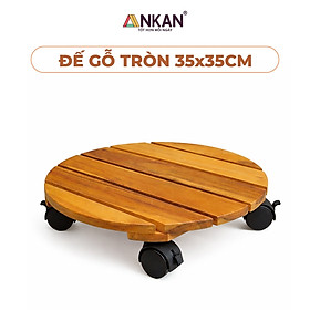 Đế Lót Chậu Cây Có Bánh Xe Cỡ Lớn Đường Kính 35cm Dùng Để Đặt Chậu Cây Chậu Hoa Trong Nhà Và Ngoài Sân