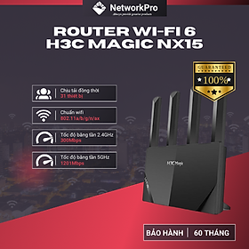 Bộ Phát WiFi H3C NX15 Băng Tần Kép Chuẩn WiFi 6 AX1500 - Hàng Chính Hãng