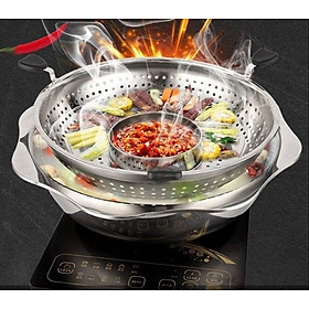 Mua NỒI LẨU XOAY THÔNG MINH INOX CAO CẤP 304  KHÔNG CHÁY KHÉT  DỄ VỚT ĐỒ - HÀNG CHÍNH HÃNG