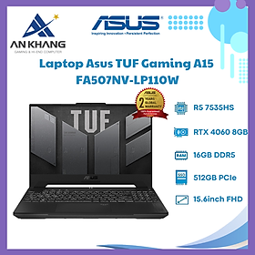Mua Laptop Asus TUF Gaming A15 FA507NV-LP110W (Ryzen 5 7535HS/ 16GB/ 512GB SSD/ Nvidia GeForce RTX 4060 8GB GDDR6/ 15.6inch Full HD/ Windows 11 Home/ Grey) - Hàng Chính Hãng - Bảo Hành 24 Tháng